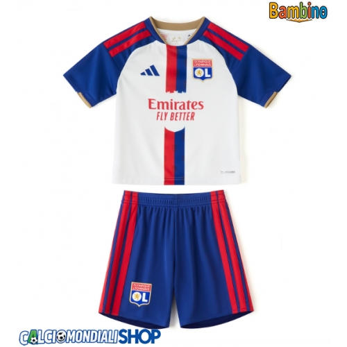 Maglie da calcio Olympique Lyonnais Prima Maglia Bambino 2026-27 Manica Corta + Pantaloni corti)